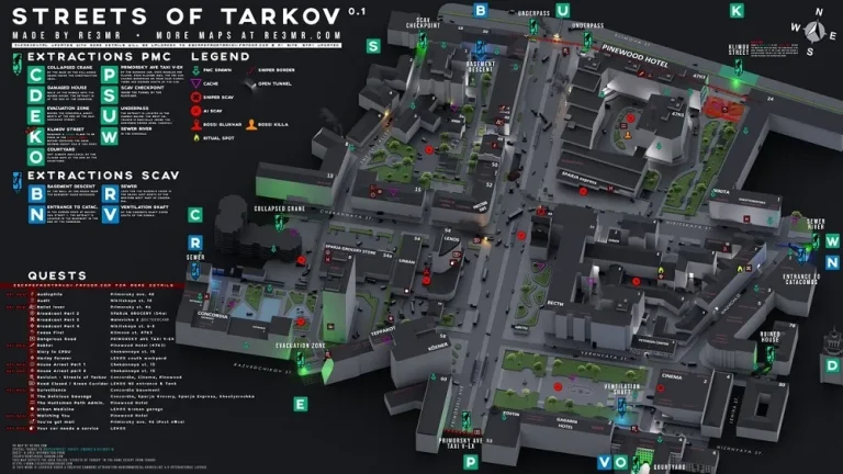 Streets of Tarkov Map